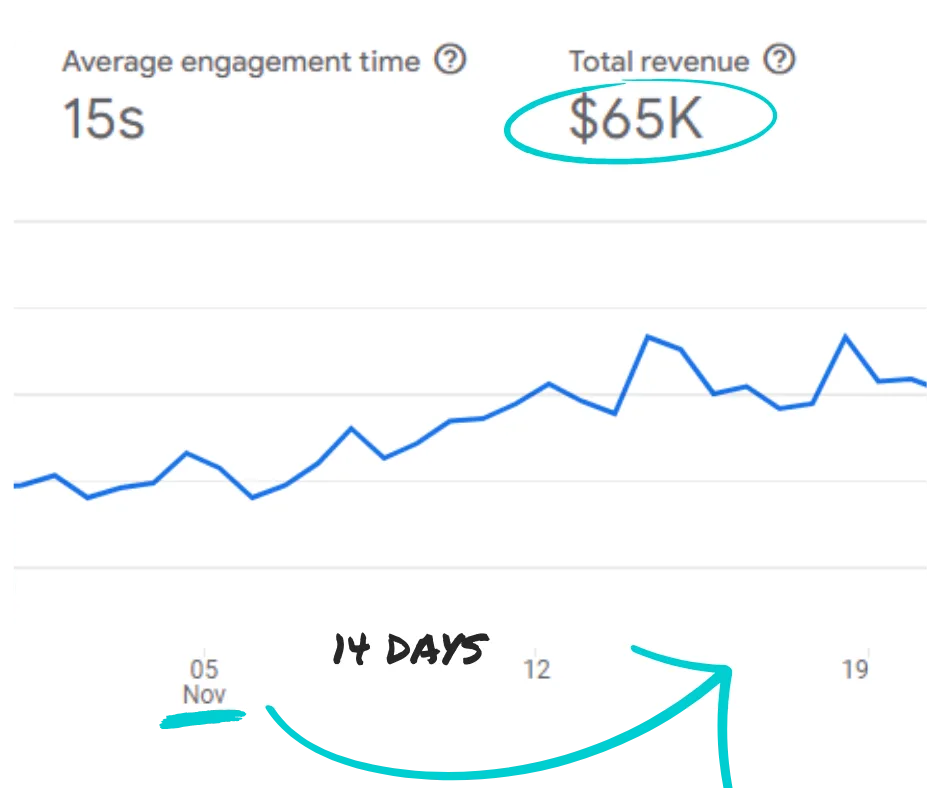 $65K in revenue generated.