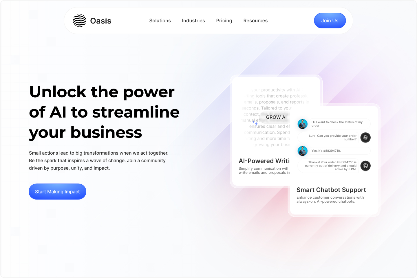 Custom website with premium animation and brand-led visual system