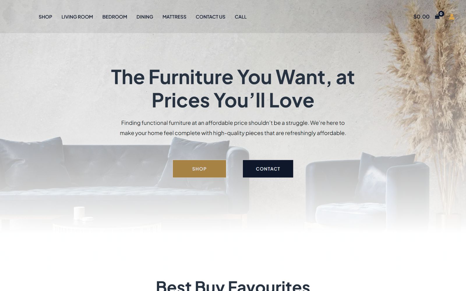 Best Buys Furniture custom ecommerce website by Aesthetic Digital Marketing, after the redesign