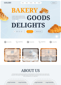 A welcoming bakery homepage featuring tempting pastries, easy navigation, and a focus on quality and delightful treats.